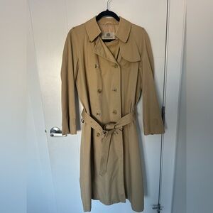 Vintage Aquascutum London Trench Coat | Classic Beige | Checked Lining